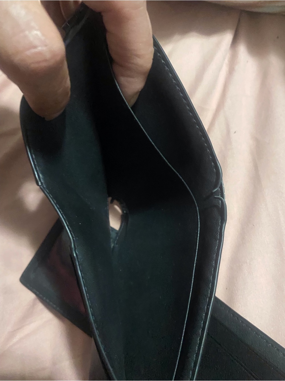 Coach Men's Black Signature Leather Wallet - Picture 7 of 11